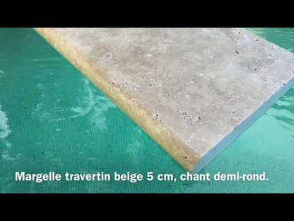 MARGELLE TRAVERTIN BEIGE 3 CM BORD ROND