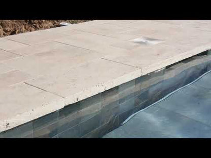 MARGELLE TRAVERTIN BEIGE 5 CM  BORD DROIT