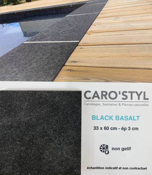 Échantillon de margelle Black Basalt